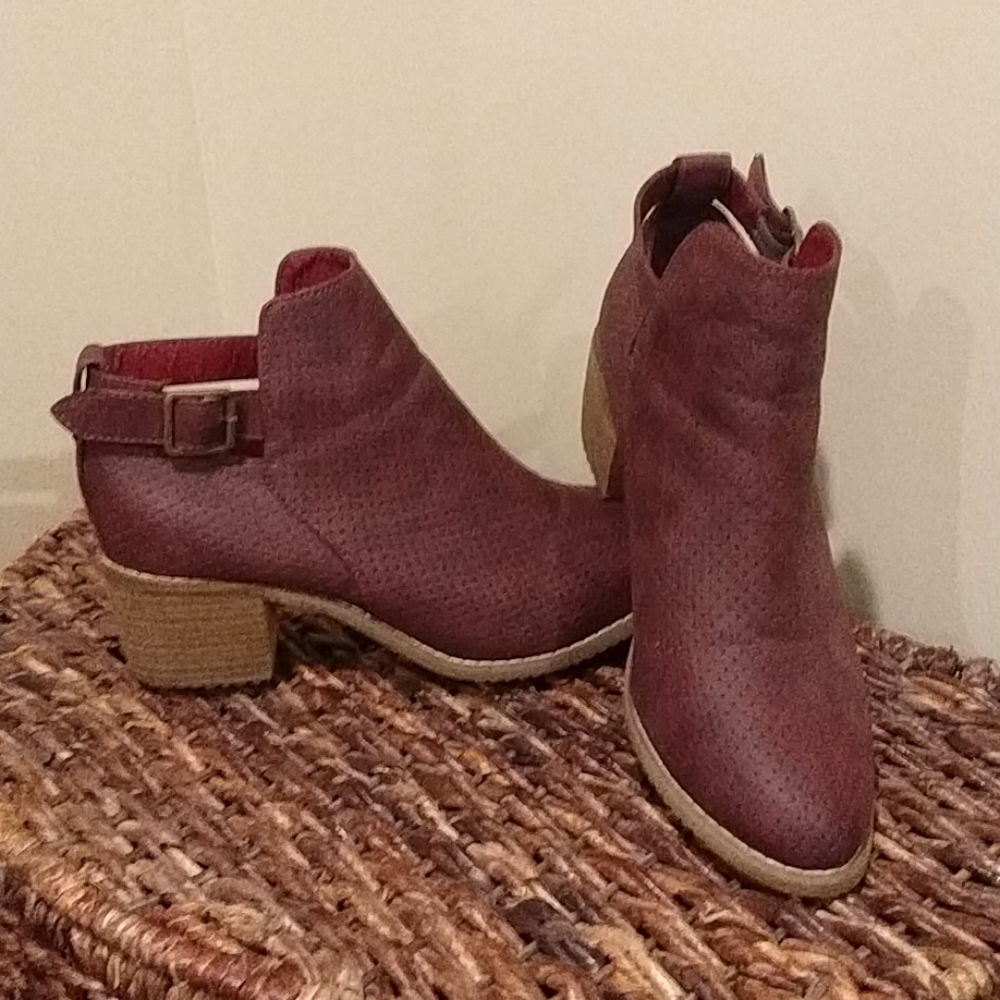 Burgundy Booties